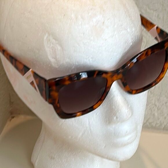 Missoni Tortoise Shell Print Cats Eye Sunglasses Brown Orange Oversized Luxe NEW main image 8